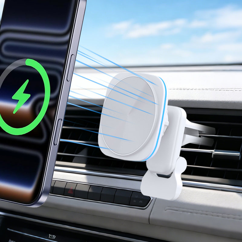 Wireless Car Charger Mount Fast Charging - 15W Magnetic Car Wireless Charger With