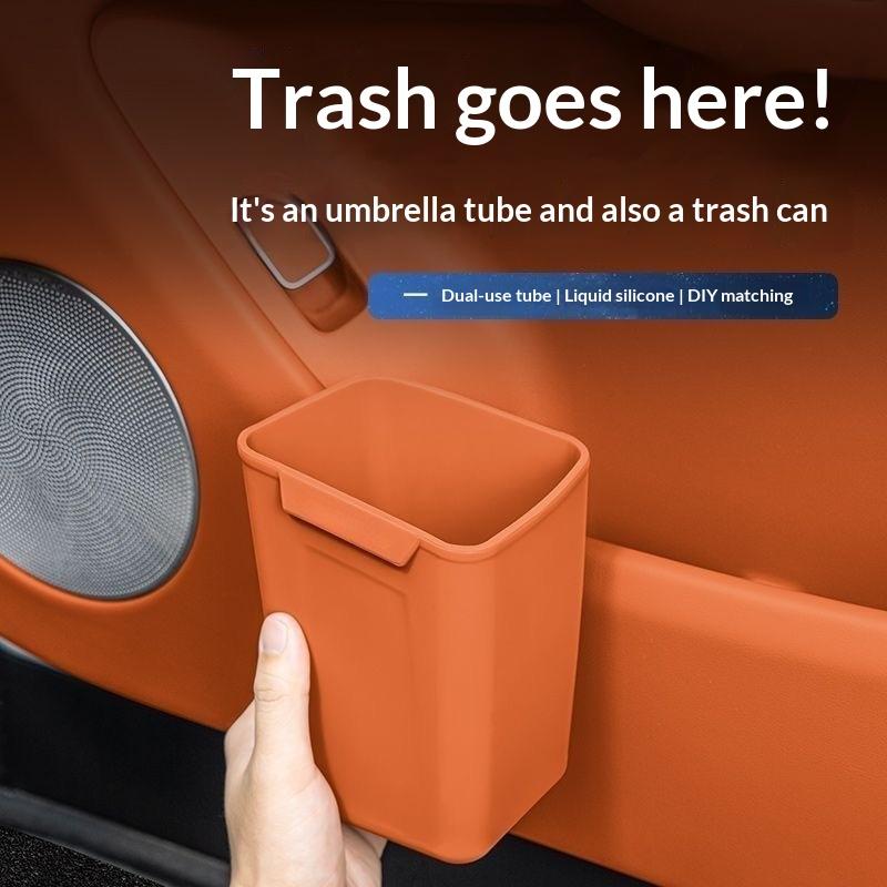 New Silicone Car Door Cup Hold - огляд і ціна Waterproof Car Trash Can With Lid