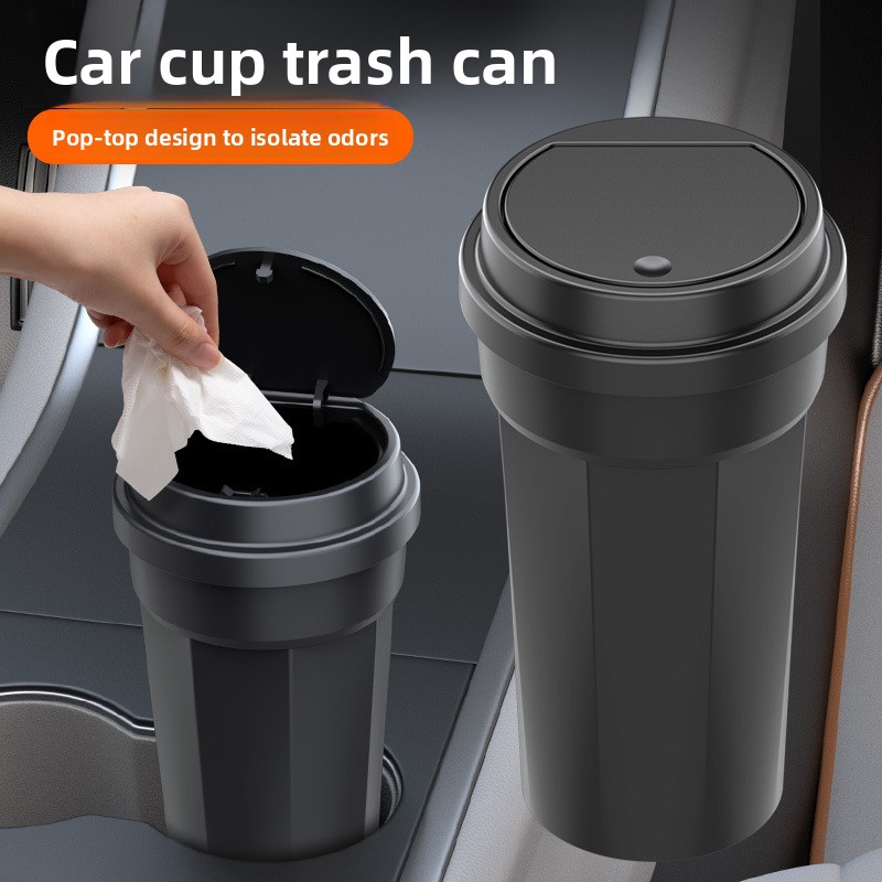 Car Trash Can Waterproof Cup H - огляд і ціна Waterproof Car Trash Can With Lid