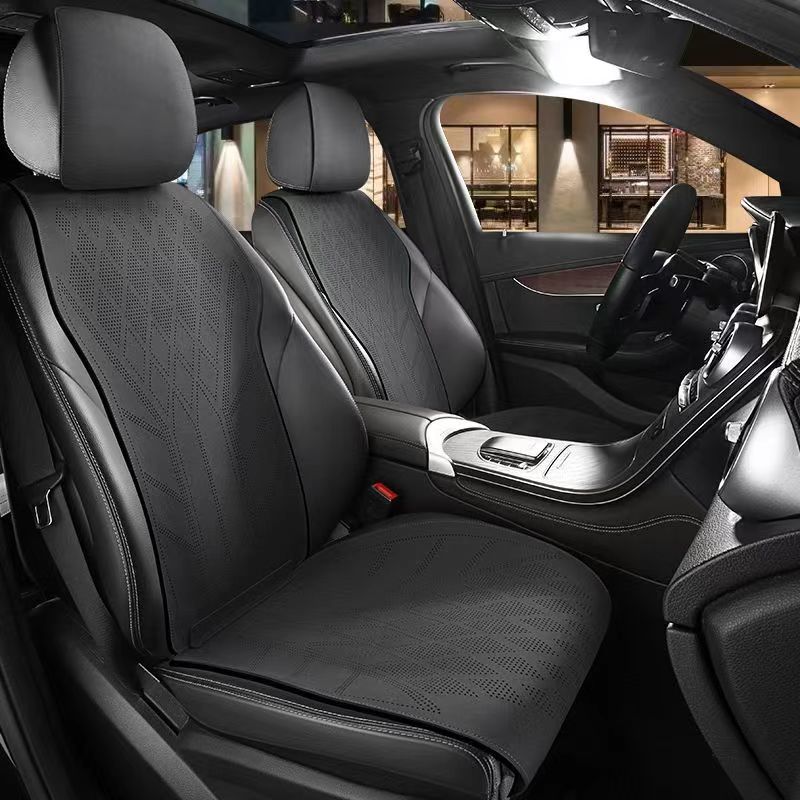 Suede Leather Car Seat Cover 5 - огляд і ціна Leather Car Seat Covers Full Set Universal