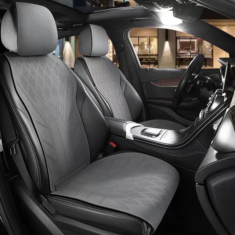 Suede Leather Car Seat Cover 5 - огляд і ціна Leather Car Seat Covers Full Set Universal