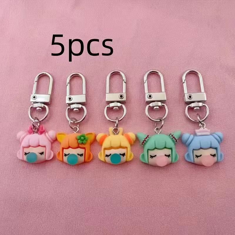 5pcs resin girl keychain, suit - огляд і ціна Car Accessories