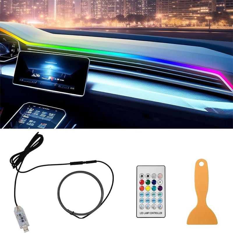 Colorful LED Car Interior Hidd - огляд і ціна Led Ambient Interior Car Lights App Control