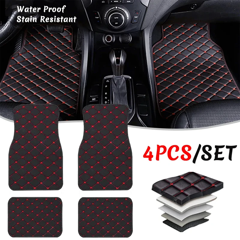 Car Floor Mats 4PCS Universal  - огляд і ціна Car Floor Mats Universal Waterproof Leather