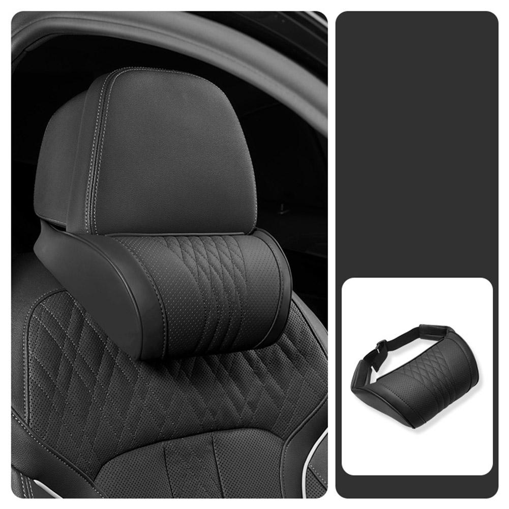 Luxury Leather Car Headrest Pi - огляд і ціна Memory Foam Car Neck Pillow Lumbar Support