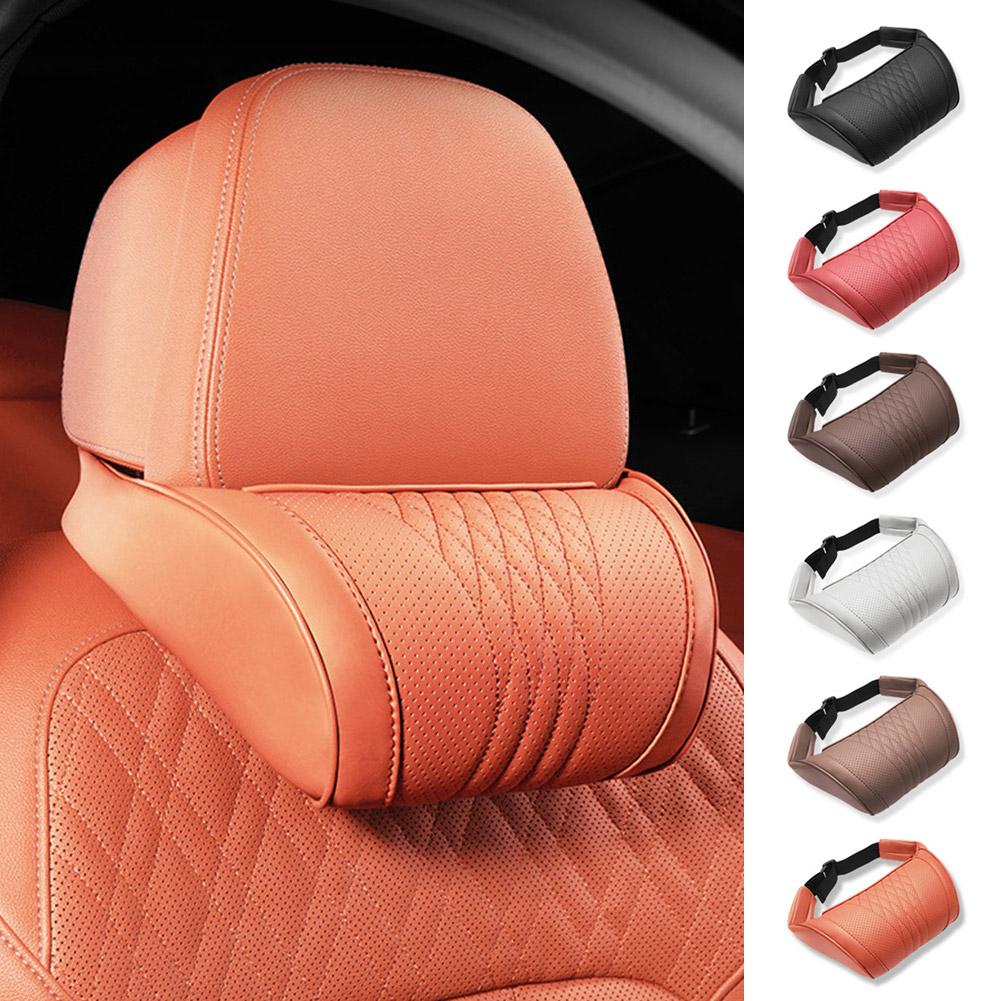 Luxury Leather Car Headrest Pi - огляд і ціна Memory Foam Car Neck Pillow Lumbar Support