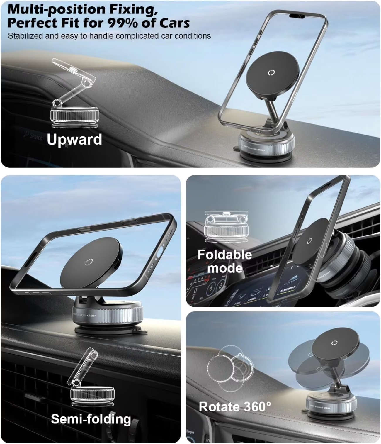 15W Wireless Fast Charger Car  - огляд і ціна Wireless Car Charger Mount Fast Charging